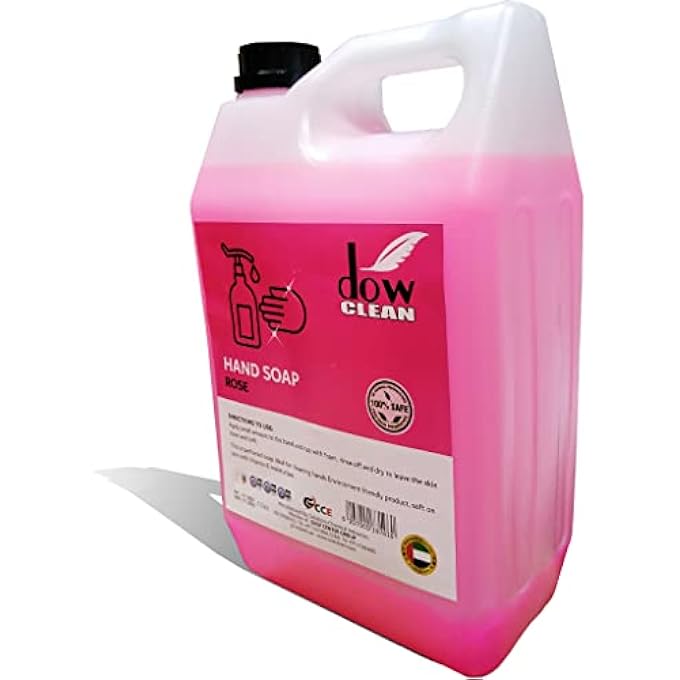 Dow Clean صابون سائل لغسل اليدين مضاد للبكتيريا، ورد - 5 لتر - Image 1